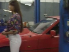 German teen fucks the mechanic to afford her car's repairs